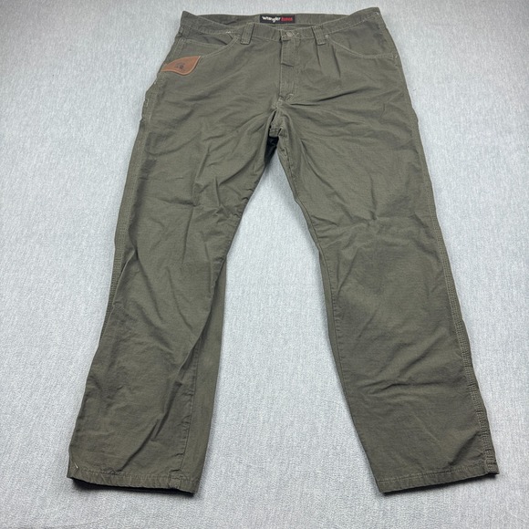 Wrangler Pants Mens 38x30 Green Riggs Workwear Technician Ripstop Relaxed Fit - Picture 1 of 13